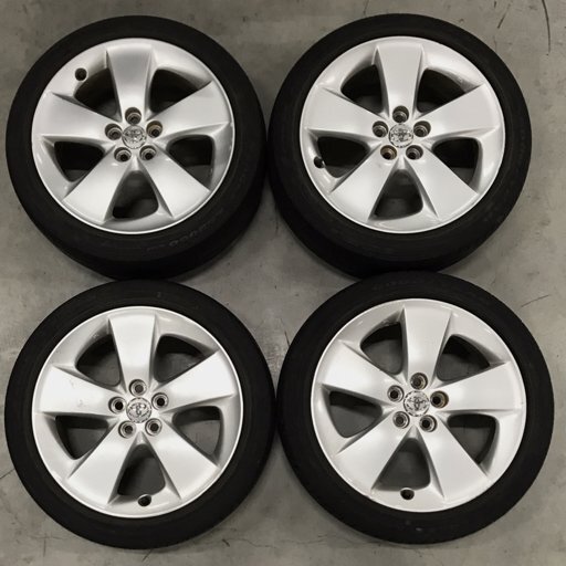 トヨタ プリウス 純正ホイール 17インチ SZ21E 17×7J 50 5穴 PCD100 タイヤ付き カーパーツ 4点